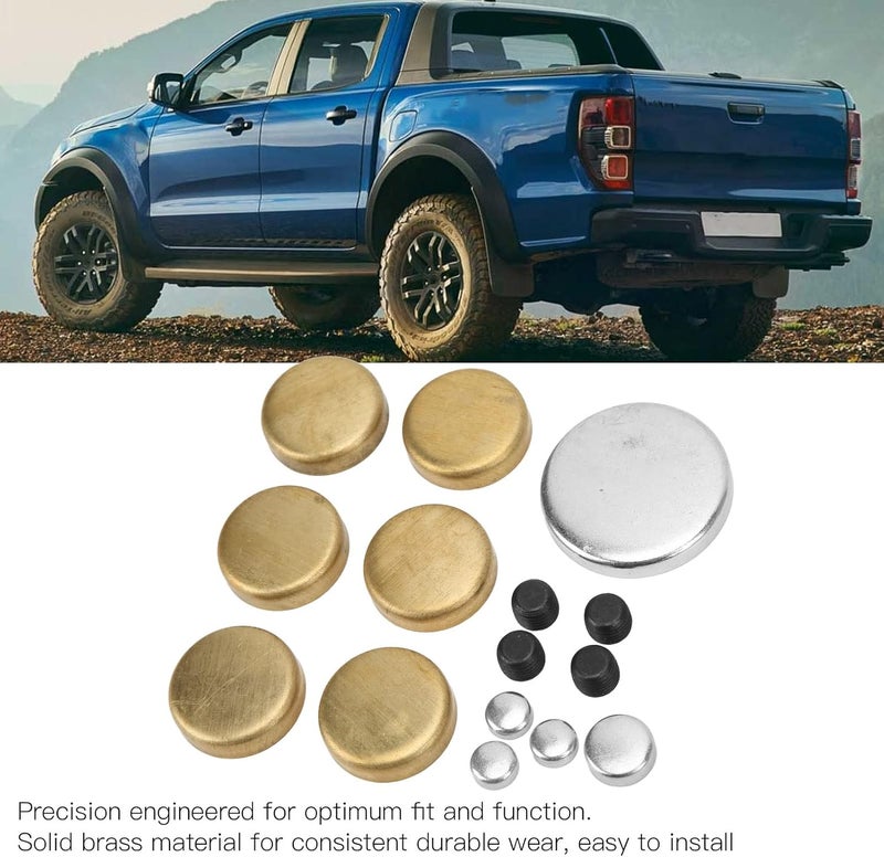 Camrusic Automobile Engine Brass Freeze Plug Parts MPE-108BR Compatible with Ford Small Block Windsor Engines 255ci 260ci 289ci 302ci 351ci 1962-2001 - Image 2